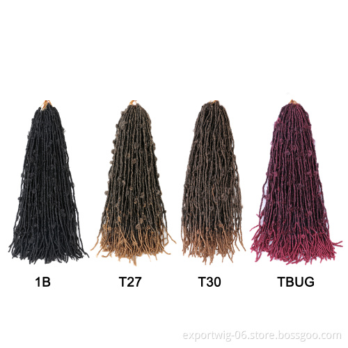 Wholesale Soft Butterfly Locs Crochet Braids Hair Extension Light African Faux loc Hair Pre Looped Butterfly Locs Hair